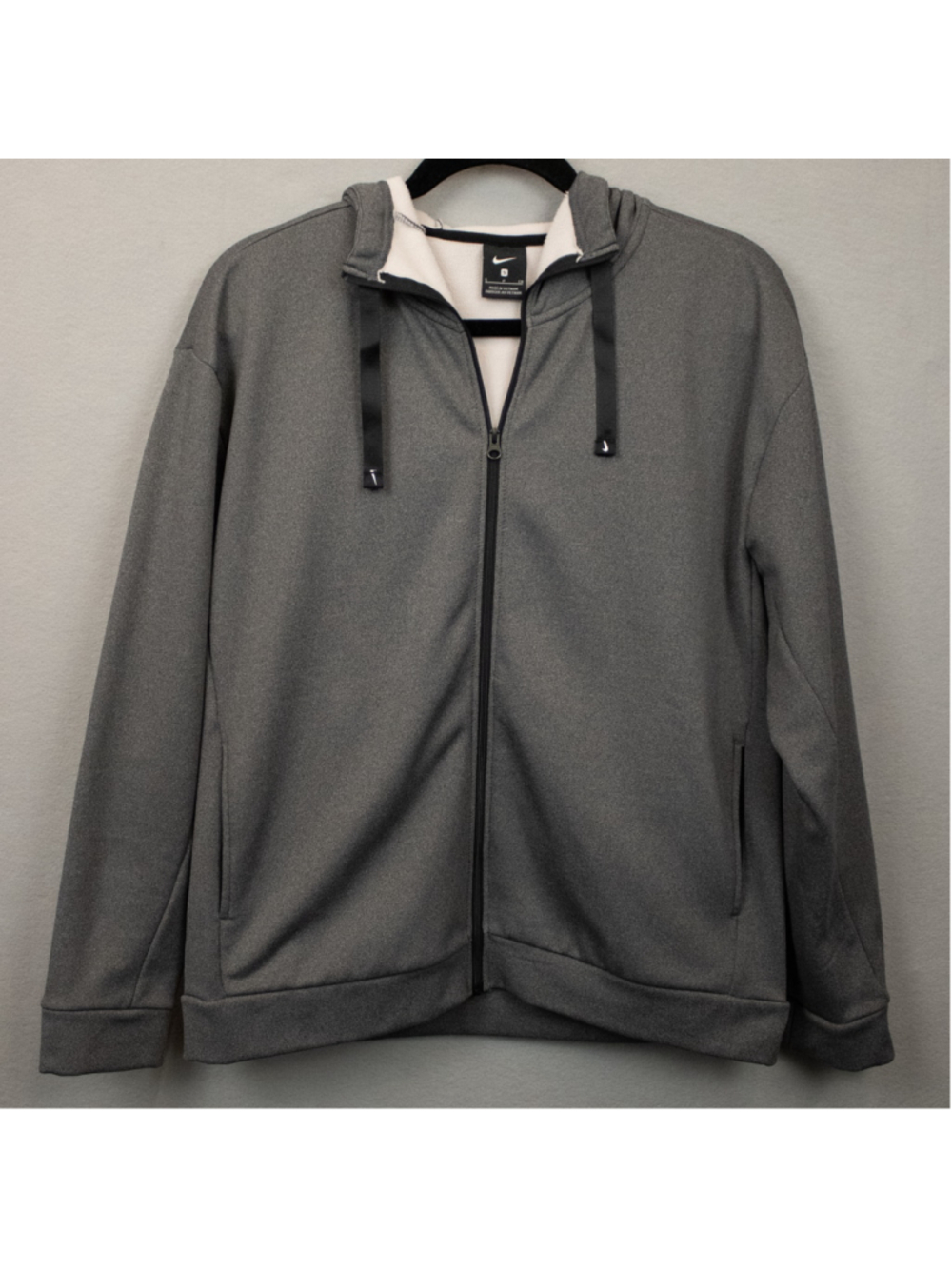Nike gray full zip hooded jacket-S